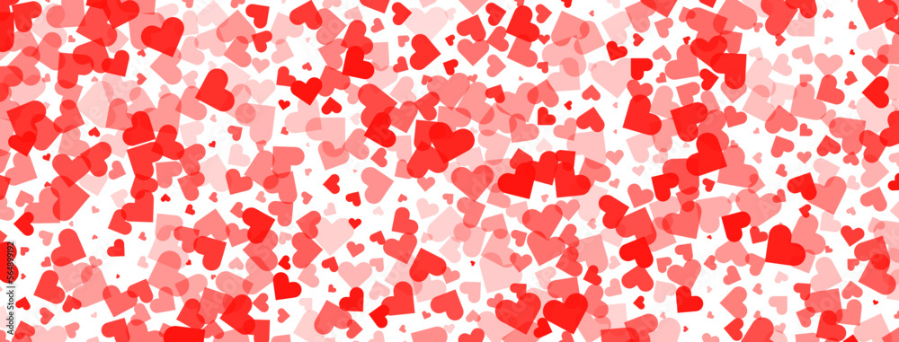 Abstract heart shape float in air valentine background vector design template. Romantic decorative wallpaper.