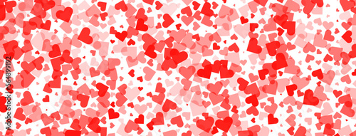 Abstract heart shape float in air valentine background vector design template. Romantic decorative wallpaper.