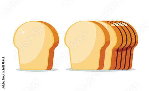 bread loaf isolate vector illustration
