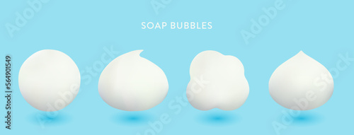white soap bubbles