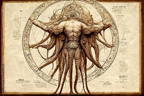 Cthulhu, the Vitruvian Man photo