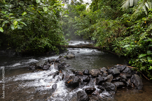 Costa Rica Waterscape of River Hot Springs in La Fortuna photo