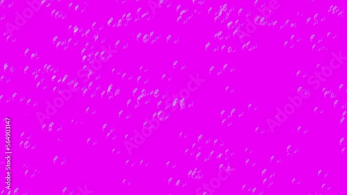 3D bubbles constantly rise up on pink background. Abstract festive background for advertising, congratulations, text, Mother day, Valentine, Christmas, Birthday. 3D animation.