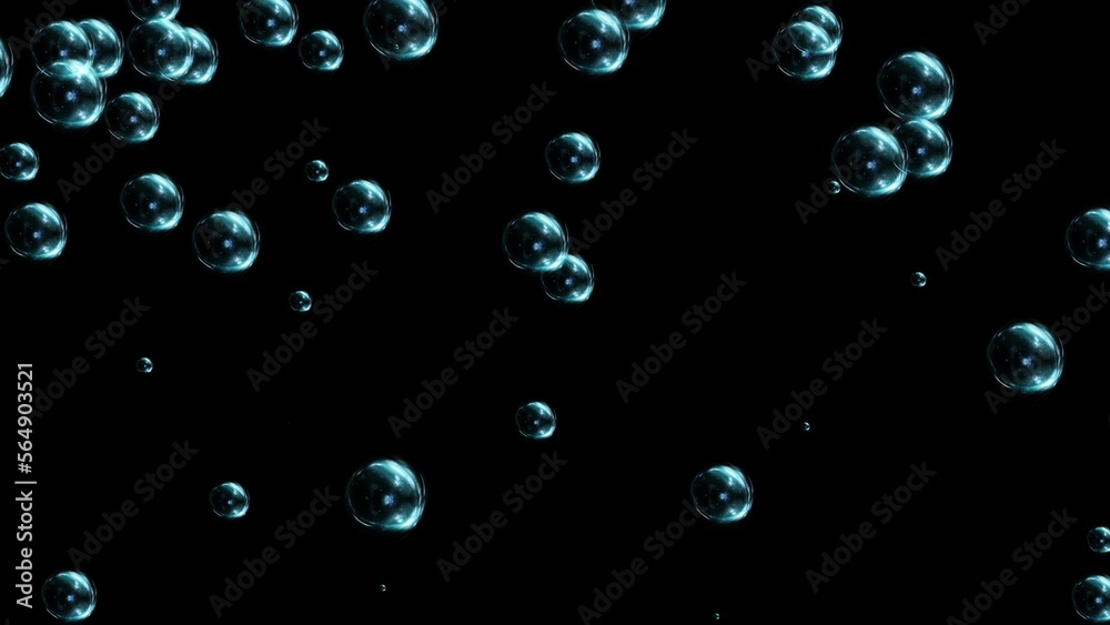 3D Motion Underwater bubbles cloud 4K 3D loop Animation backgrounds. Fast flowing blue bubbles mass. Air Bubble, Drink, Flow, Fresh, Ocean, Sea, Underwater, Water, Transparent.