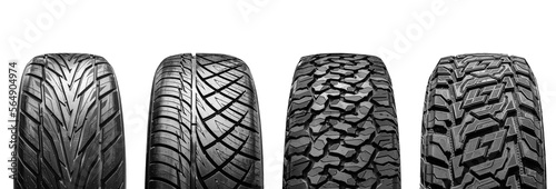 Off-road tire tread isolated on white background with clipping path © Ratchapon