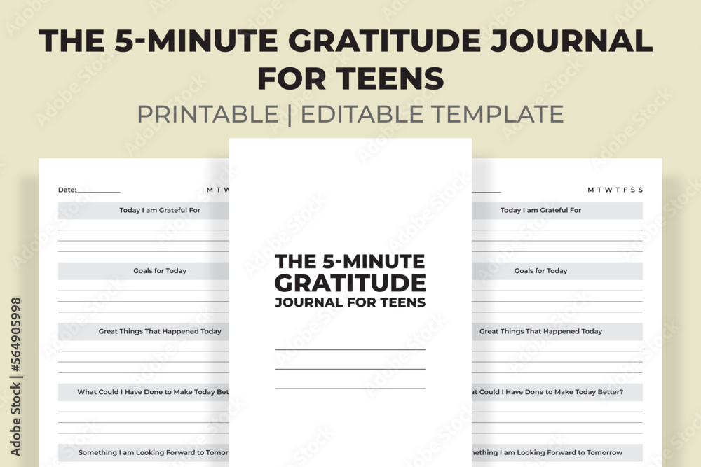 The 5-Minute Gratitude Journal For Teens The 5-Minute Gratitude Journal For Teens