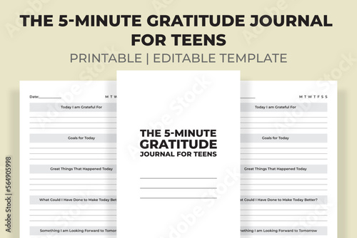 The 5-Minute Gratitude Journal For Teens
