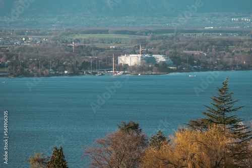 vue sur Chambésy et Bellevue depuis Cologny photo