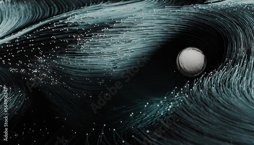 futuristic dark data lines 