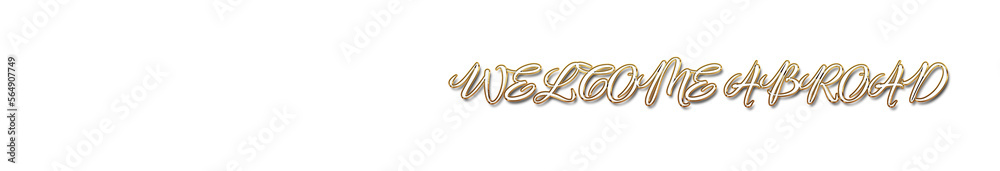 Welcome word gold typography banner with transparent background Welcome word gold typography banner with transparent background