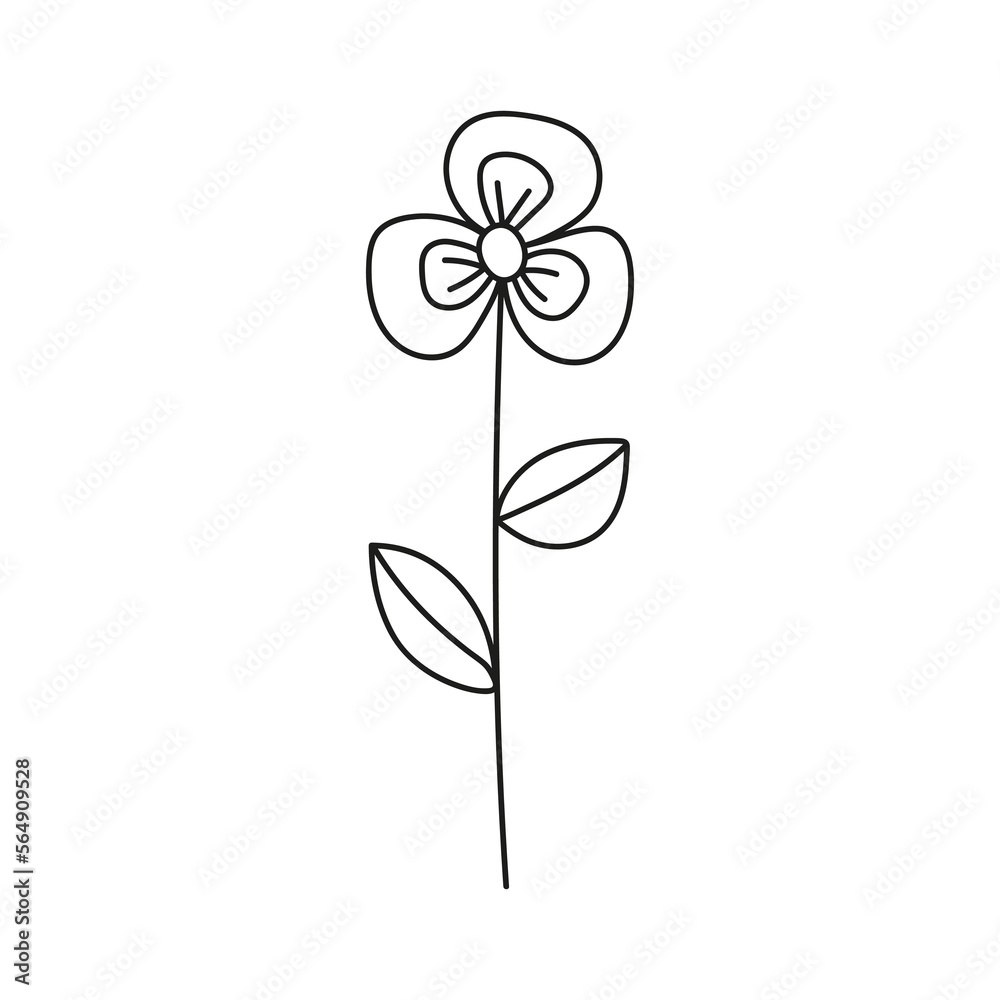 Hand drawn illustration of flowers Hand drawn illustration of flowers
