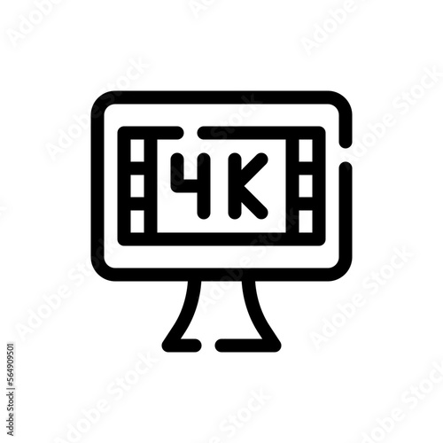 4k line icon