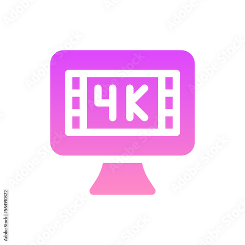 4k flat gradient icon