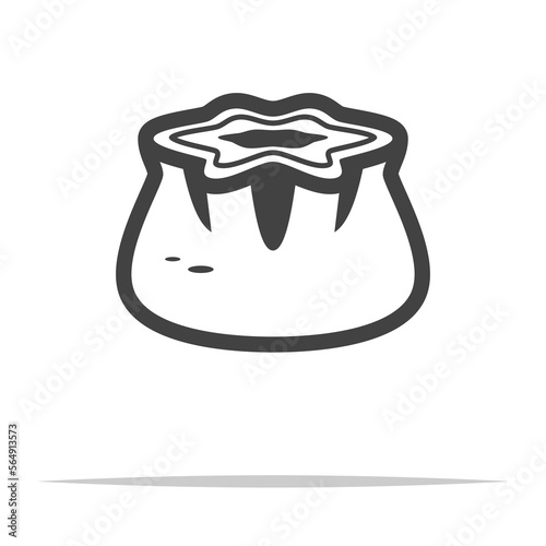 Shumai dim sum icon transparent vector isolated