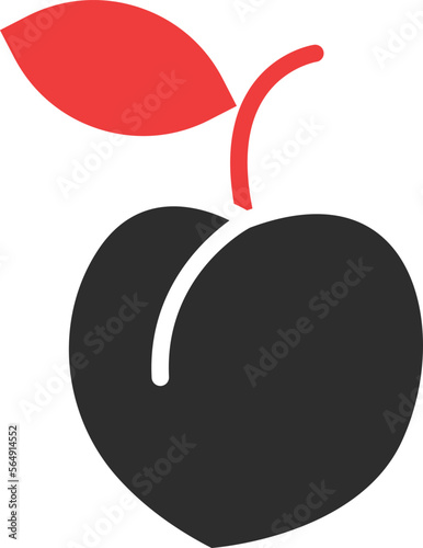 Peach Vector Icon
