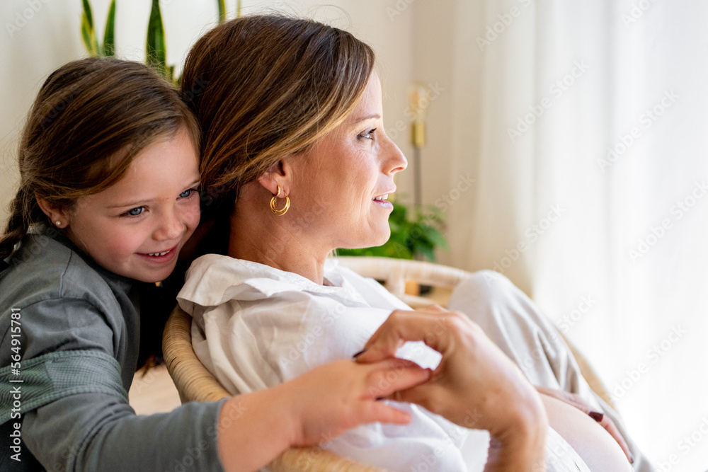 cute moments of pregnant woman and her daughter cute moments of pregnant woman and her daughter