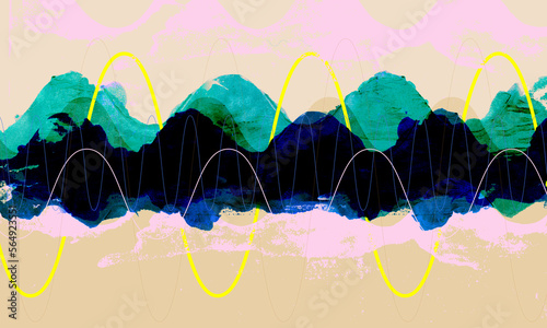 Audio beats sound wave illustration