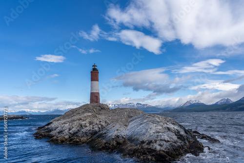 lighthouse on the coast in Ushuaia Argentina 