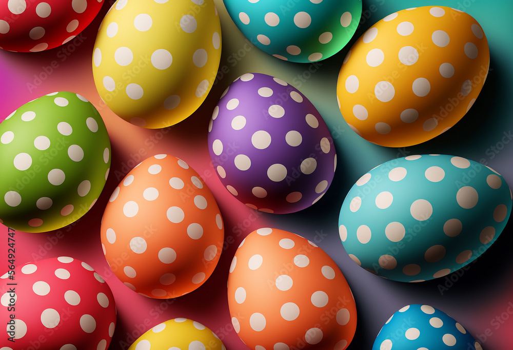 A Creative, AI-Generated Render of a Nature-Inspired Easter Celebration: Colorful Eggs, Bunnies, Chicks, Flowers, and More!