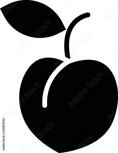 Peach Vector Icon
