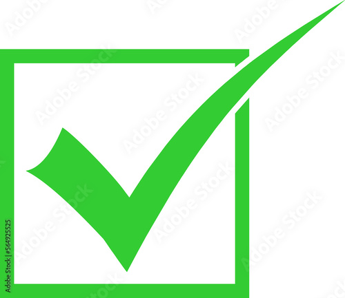 Green checkmark icon symbol design transparent