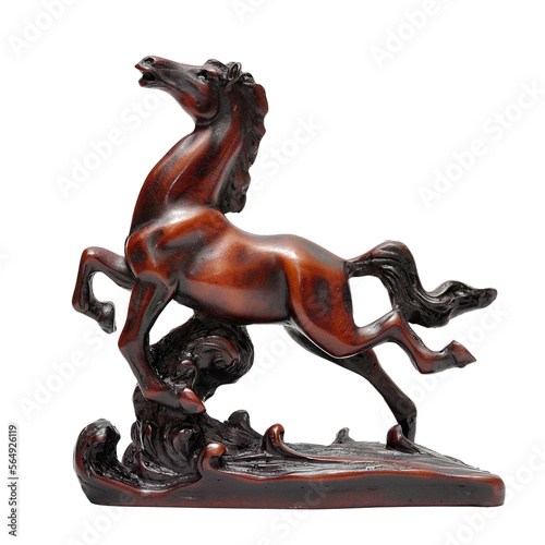 Beautiful wooden horse carved