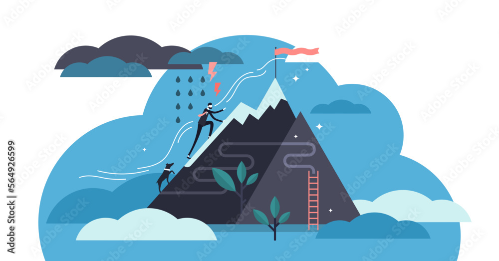 Perseverance illustration, transparent background.Flat tiny