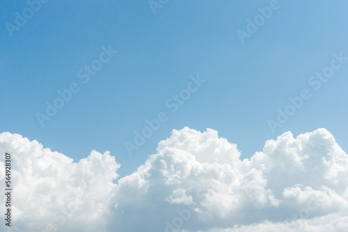 Blue sky and cumulus clouds. photo
