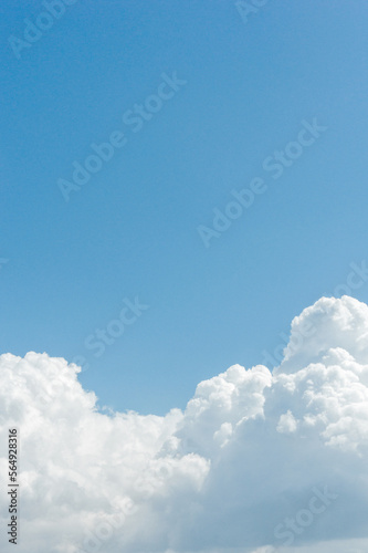 Clear sky and cumulus clouds. photo