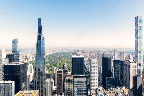 Views to Central Park and the upper west side Manhattan New York City