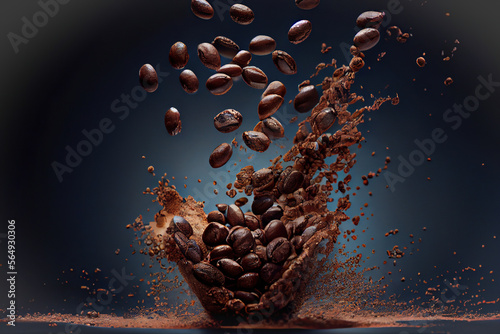 Food business photography of coffee beans