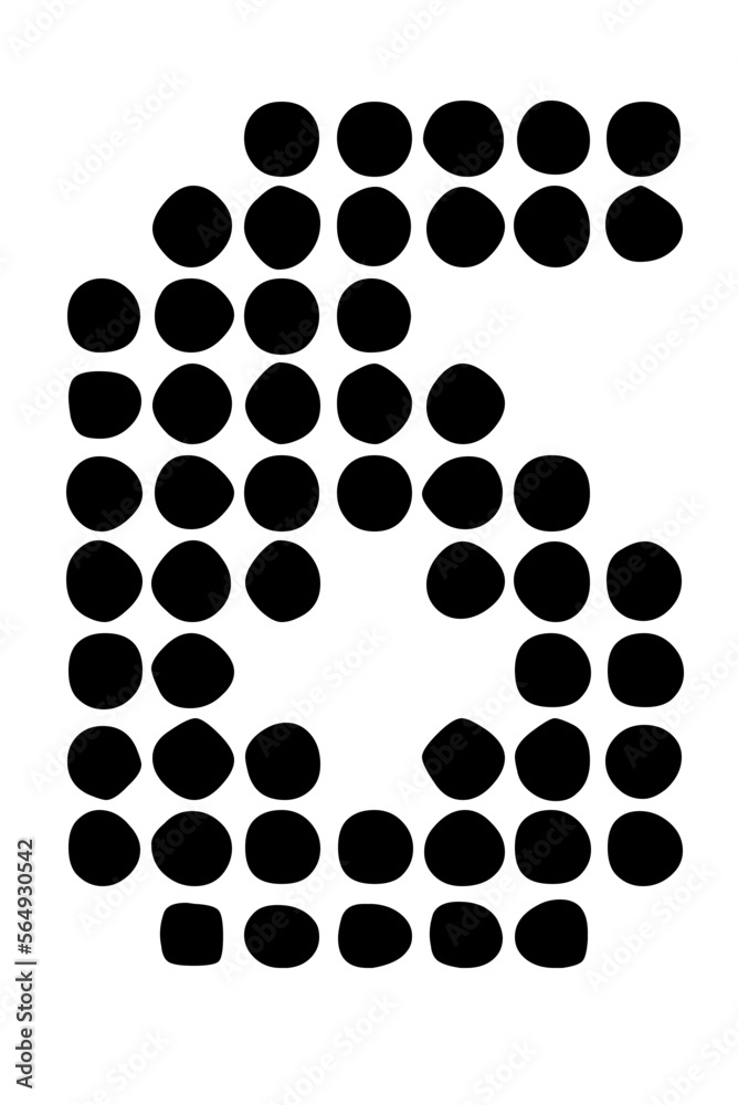 Large Glitched Dot Matrix System Mono Large Glitched Dot Matrix System Mono