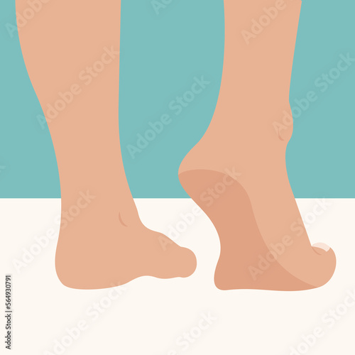 Back of Heels cartoon vector illustration graphic
