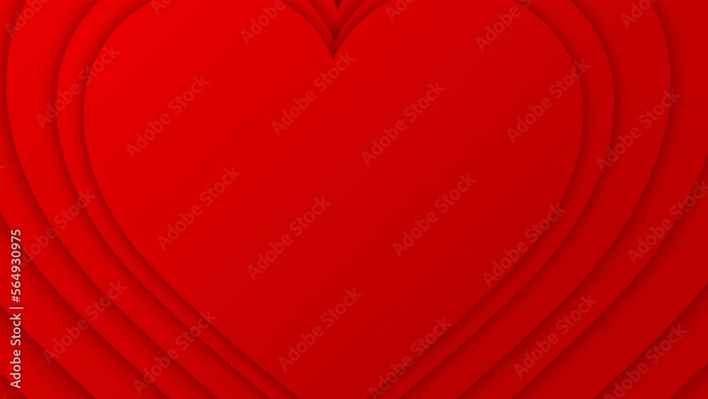 heart shape red animated background Space for Text ,valentine's day heart animated background .