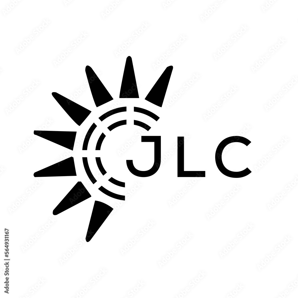 JLC letter logo. JLC image on white background and black letter. JLC