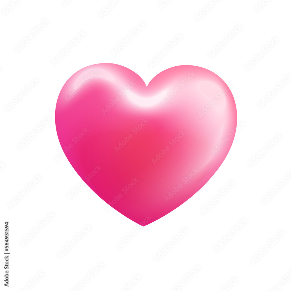 sweet pink heart png 3d used for illustration valentine special day