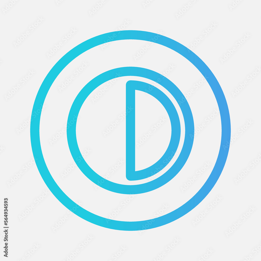 Contrast icon in gradient style about camera, use for website mobile app presentation Contrast icon in gradient style about camera, use for website mobile app presentation