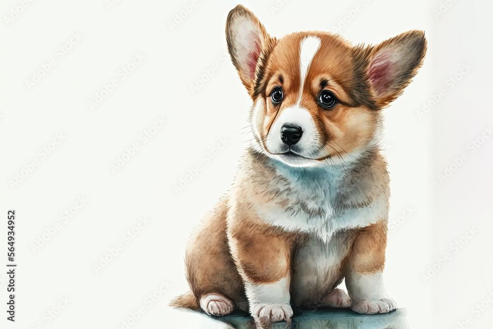 Dog - Puppy - Watercolor (Generative AI Art)