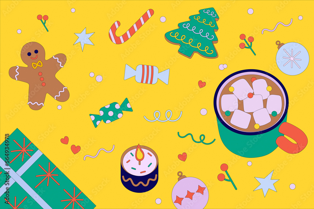 Christmas Sweets and Treats Holiday Vector Design Elements Christmas Sweets and Treats Holiday Vector Design Elements