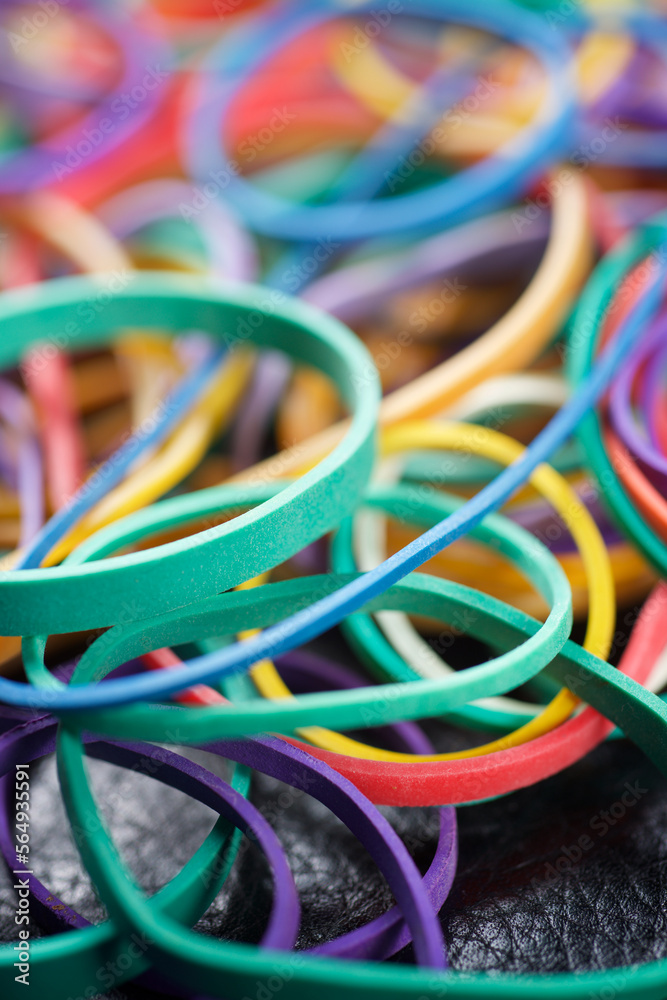 Colorful group of messy rubber bands. Colorful group of messy rubber bands.