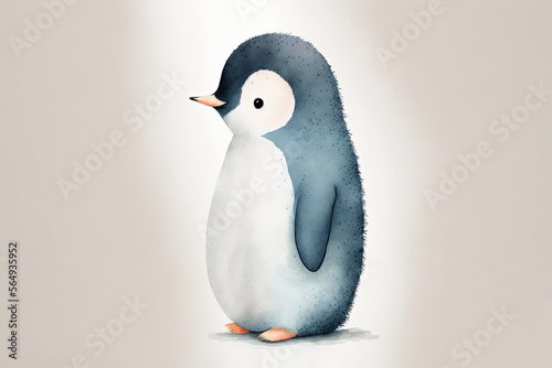 Penguin - Watercolor (Generative AI Art)