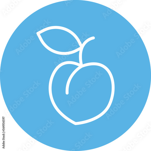 Peach Vector Icon
