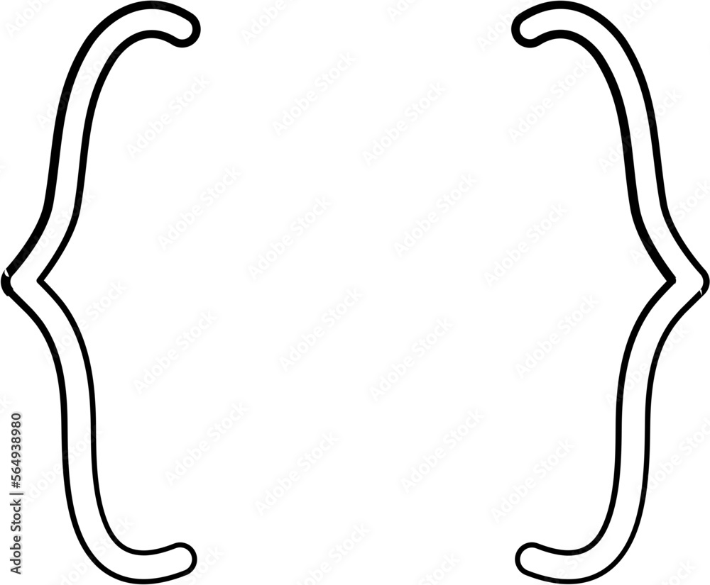 Hand Drawn Bracket Vector Design Element Hand Drawn Bracket Vector Design Element