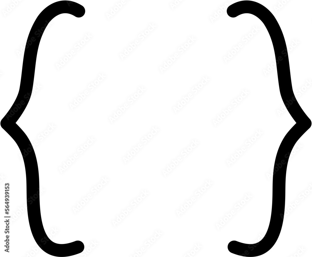 Hand Drawn Bracket Vector Design Element Hand Drawn Bracket Vector Design Element