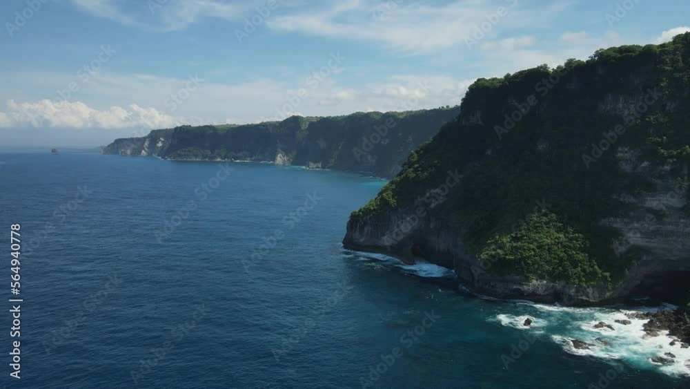 Aerial View of Amazins Coastline of Nusa Penida Island, Bali, Indonesia Aerial View of Amazins Coastline of Nusa Penida Island, Bali, Indonesia