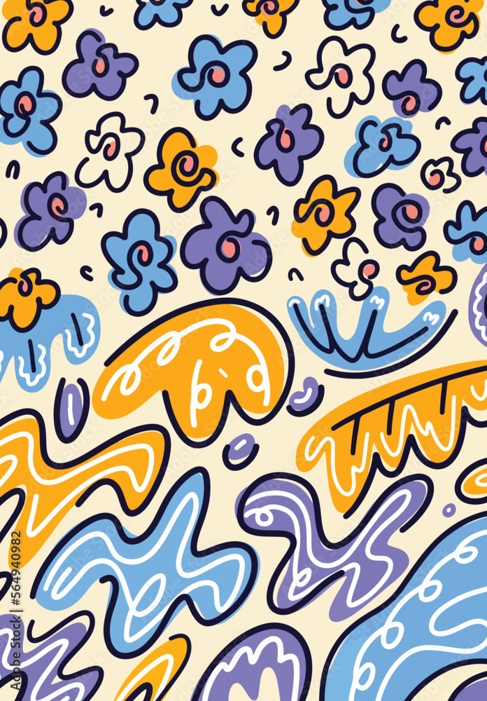 doodle flower illustration doodle flower illustration
