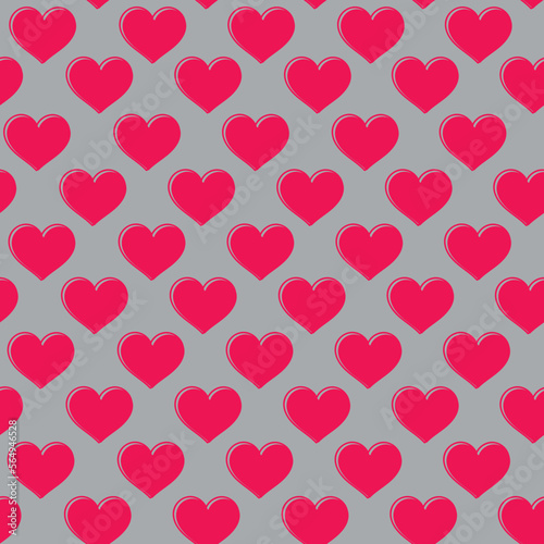 Heart pattern, illustration for greeting and card printing, cute heart pattern