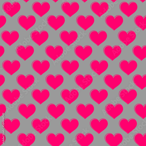 Heart pattern, illustration for greeting and card printing, cute heart pattern