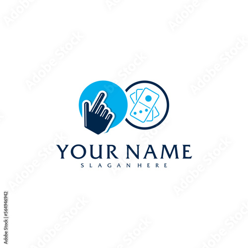 Touch Domino logo vector template, Creative Domino logo design concepts