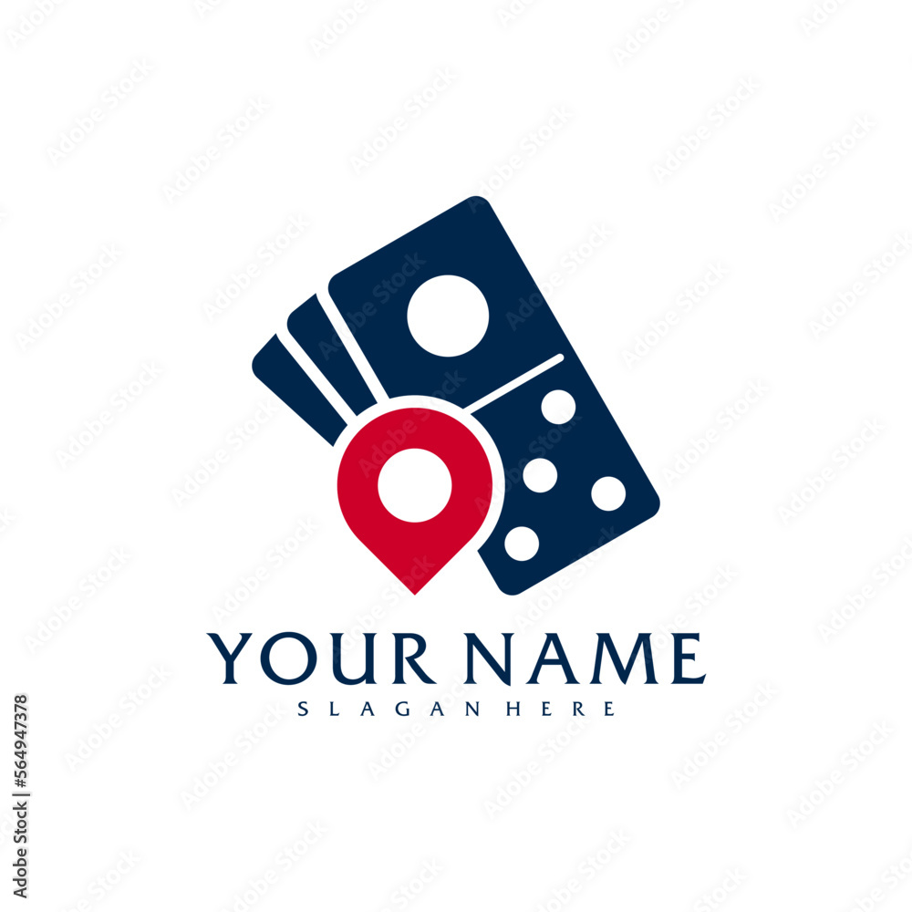 Point Domino logo vector template, Creative Domino logo design concepts Point Domino logo vector template, Creative Domino logo design concepts